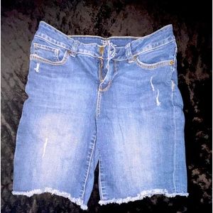 Blue jean shorts